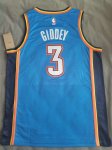 NBA 3 Giddey OKC Thunder 21-22 Maillot bleu imprimé